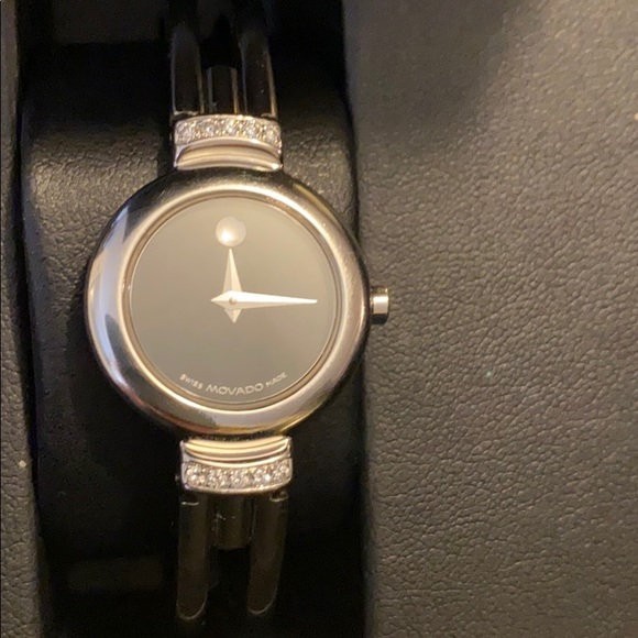 Movado watch, amorosa style with diamonds. main image 5